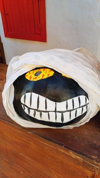 istock scary. painted pumpkins. Halloween. 2181227169