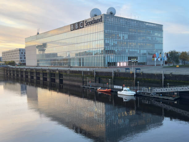 Glasgow, UK, October 19th 2024, BBC Scotland broadcasting building in Glasgow