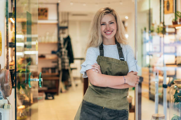 istock Beautiful flower shop owner 2181238165