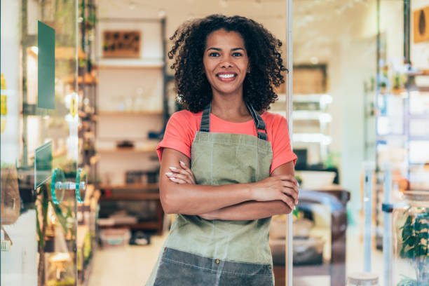 istock Beautiful flower shop owner 2181238167
