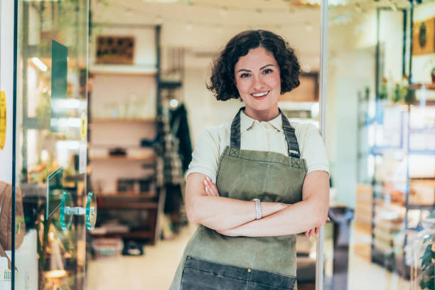istock Beautiful flower shop owner 2181238172