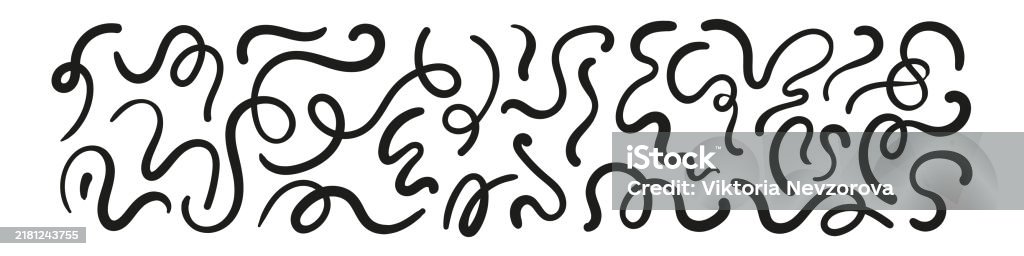 Texture Pattern Squiggle Abstract Pattern With Playful Squiggle Lines And Brush Strokes Colorful ...