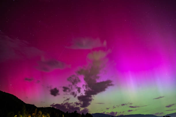 istock Rarely seen Aurora Borealis in Carinthia in Southern Austria 2181246871