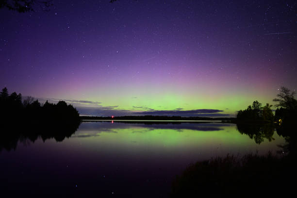 istock Northern Lights or Aurora Borielis reflecting over a remote lake 2181248966
