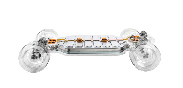 istock Ev car or electric vehicle with battery pouch cells 2181250370