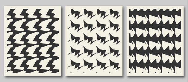 Abstract Black And White Zigzag Monochrome Motion Pattern Background ...