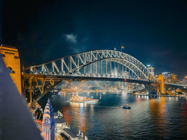 istock Sydney by night, Harbour Bridge, NSW, Australia 2181274026
