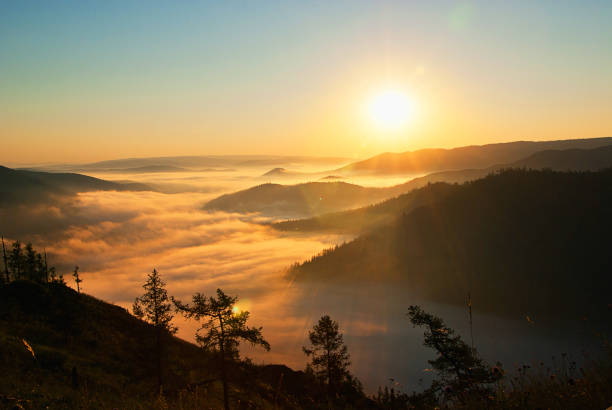 istock Southern Urals, sunrise in the mountains. 2181275376