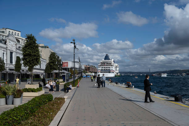 İstanbul,Turkey October 25,2024:Galataport is a giant transformation project located on Istanbul's historic peninsula, at the confluence of the Golden Horn and the Sea of Marmara. It is not only a port, but also a living space, a cultural center and a new attraction point of the city.