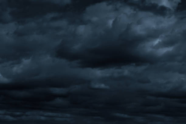 istock Stormy dark cloudy sky. Pollution, PM 2.5, Carbon dioxide and environment problems concept. 2181280080