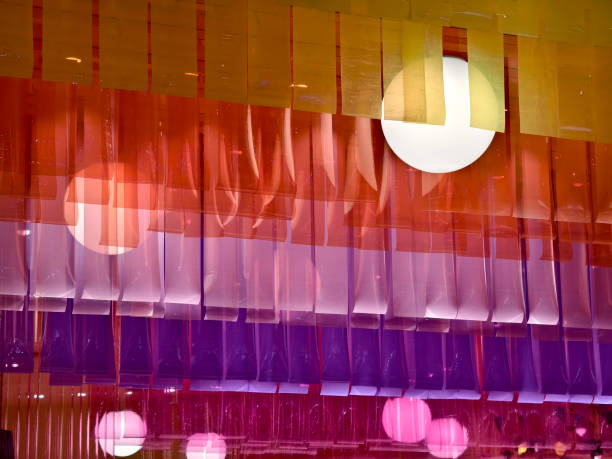 istock A beautifully colorful ceiling with a light fixture hanging from it 2181281660