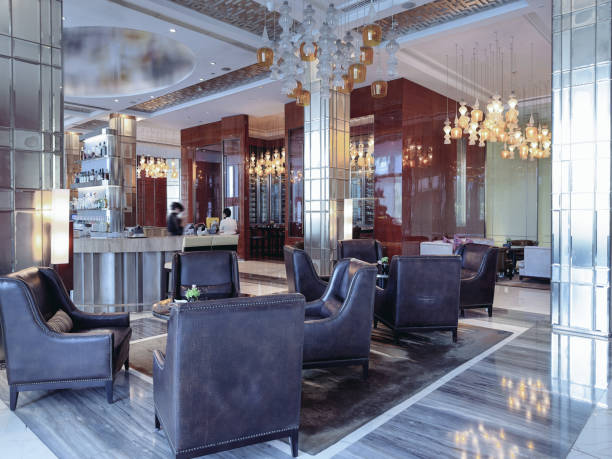 istock Luxurious hotel lobby lounge area with elegant and sophisticated decor 2181288137