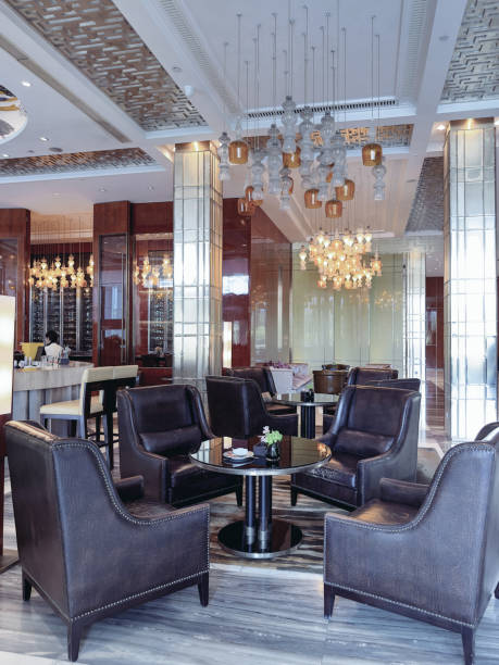istock Luxurious hotel lobby lounge area with elegant and sophisticated decor 2181288161