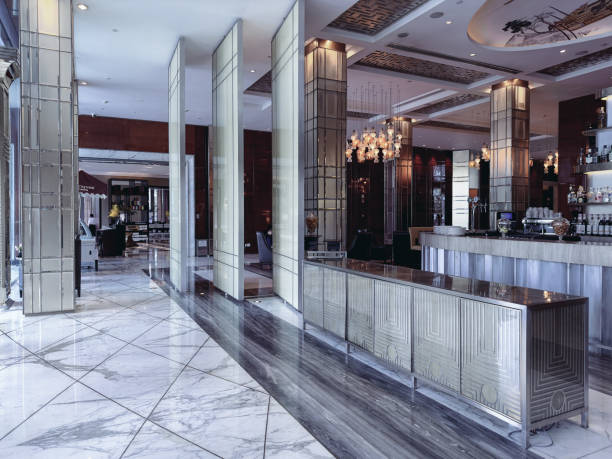 istock Luxurious hotel lobby lounge area with elegant and sophisticated decor 2181288162