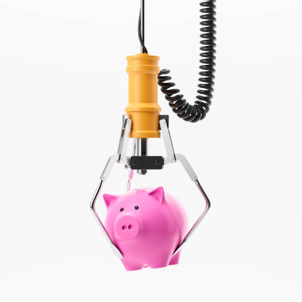 istock Claw Machine Holding Pink Piggy Bank. 3D Rendering 2181288541