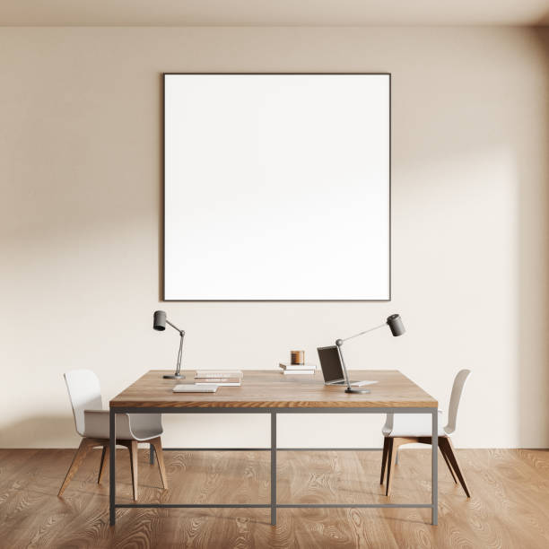 istock Modern interior with a blank framed poster on the wall. 3D Rendering 2181288819