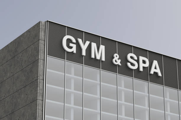 istock Modern Gym Building with a Large GYM & SPA Sign. 3d Rendering 2181289542