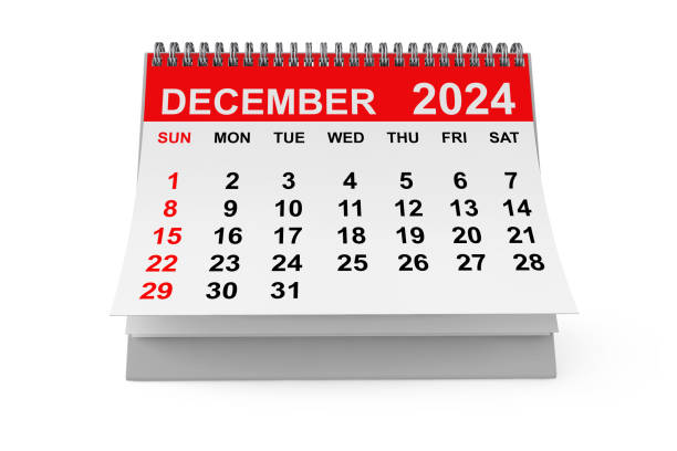istock 2024 Year December Calendar. 3d rendering 2181290191