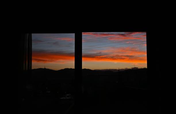 istock Beautiful morning glow view from hotel window. 2181291065