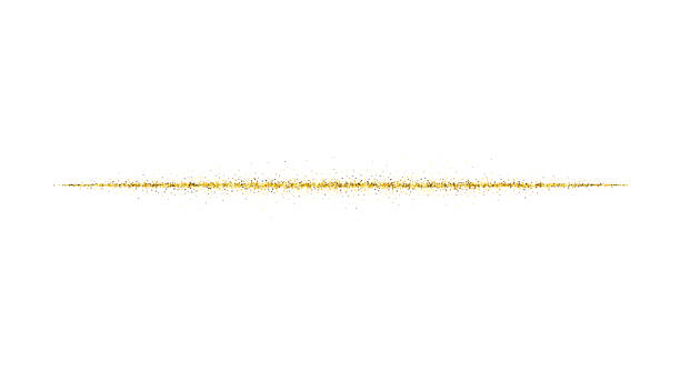 Vector gold glitter divider line vector art illustration