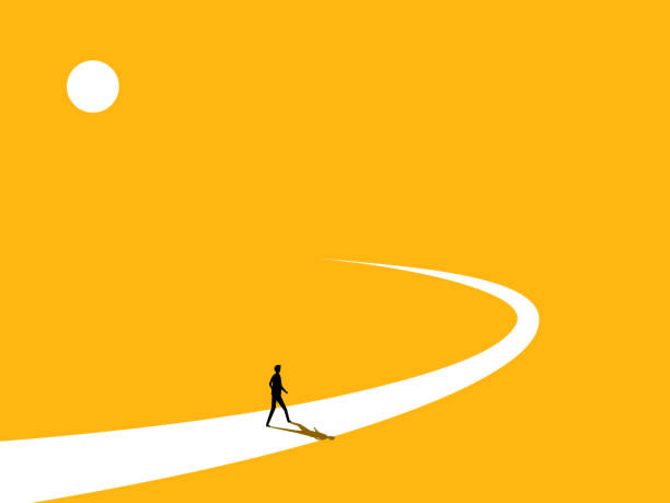 istock last curve of success. Businessman walks the path 2181291622