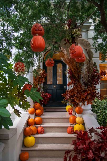 istock Halloween decorations outside a house in Notting Hill 2181297400
