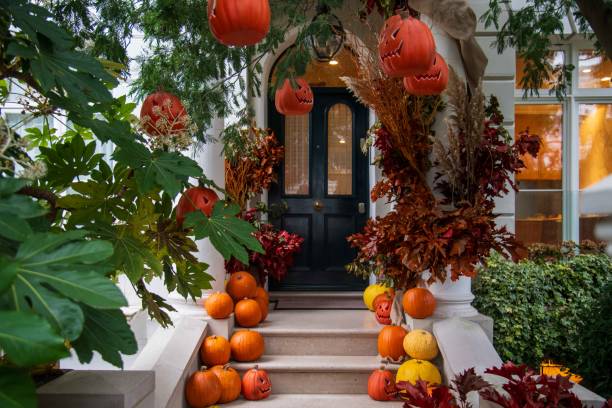 istock Halloween decorations outside a house in Notting Hill 2181297415