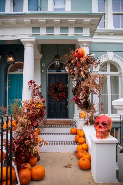istock Halloween decorations outside a house in Notting Hill 2181297446