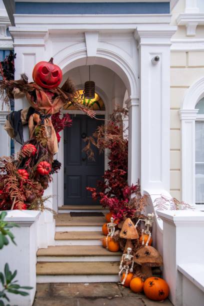 istock Halloween decorations outside a house in Notting Hill 2181297463