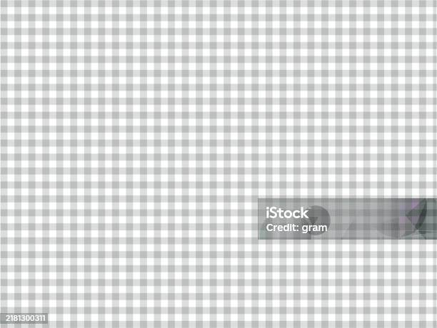 Grey Check Backround Gingham Check Background Gray Stock Illustration - Download Image Now ...