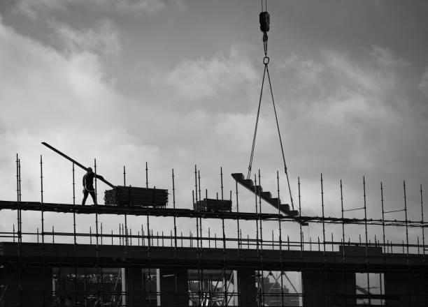 Construction site and crane.