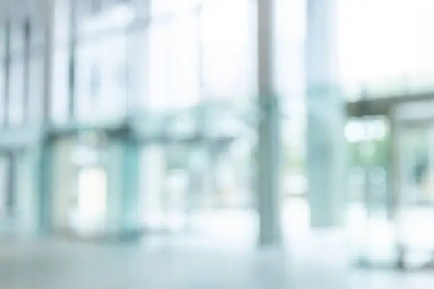 Glass-fronted lobby with blurred background. Glass-fronted lobby with blurred background.