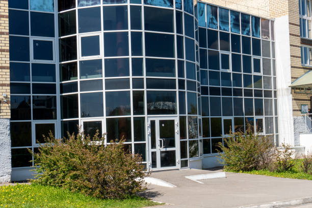 istock Panoramic Glazing of a Modern Residential Building 2181315862