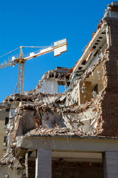 demolition of a house in germany.