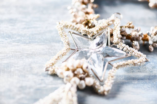 Christmas ornaments on a bright background. Soft focus. Close up.