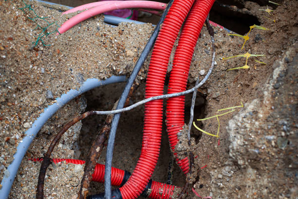 istock Hole in the ground to replace the piping 2181347967