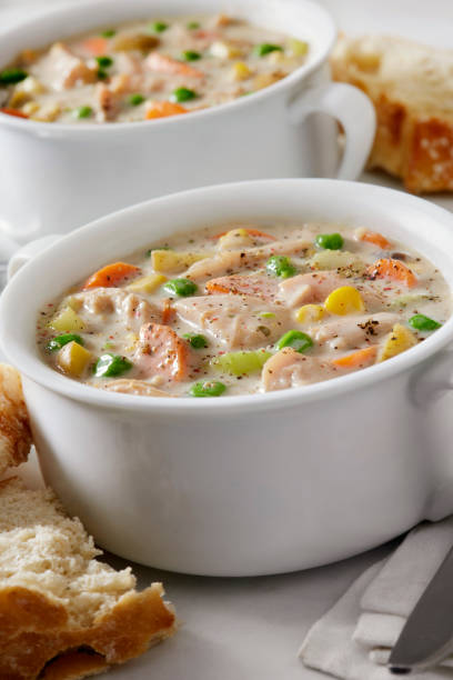istock Creamy Leftover Roast Turkey Pot Pie Soup 2181353553
