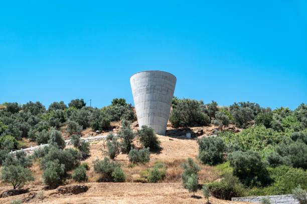 Modern water reservoir surrounded by nature