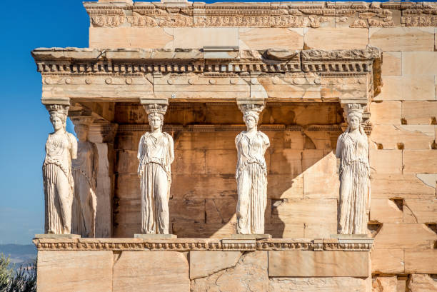 istock The statues of the ionic Erechtheion temple on the Acropolis in Athens, Greece 2181357724