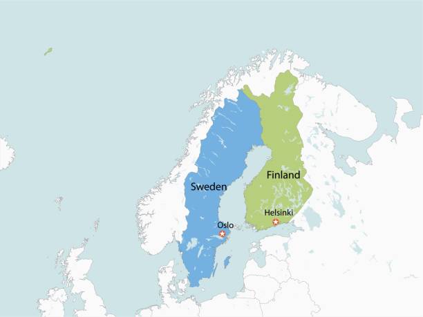 Outline Of The Map Of Finland Sweden Stock Download Outline Of The Map Of Finland Sweden 