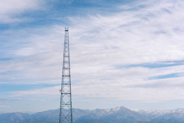 Antenna, BTS, microwave, repeater, base station, IOT. Technology concept in internet and mobile communication