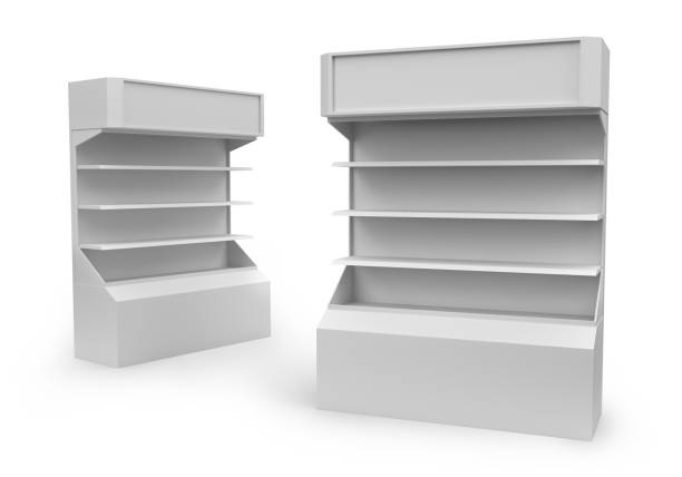 istock Big PDQ Display, Empty Packaging Display  With 2 Different Angles. Point Of Sale Display. POP & POS.  3D Render 2181369233
