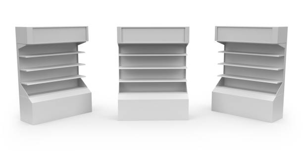 istock Big PDQ Display, Empty Packaging Display  With 3 Different Angles. Point Of Sale Display. POP & POS.  3D Render 2181369275