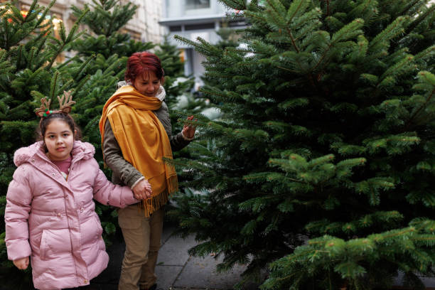 istock Searching for the right Christmas tree 2181370478