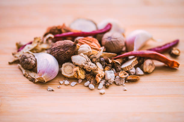 Asian seasoning, oriental theme with spices