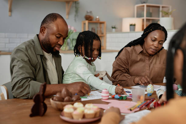 istock Family Bonding While Doing Arts And Crafts Together 2181377867