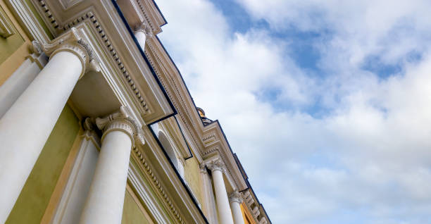 istock Architectural column detail from historic building exterior 2181379719