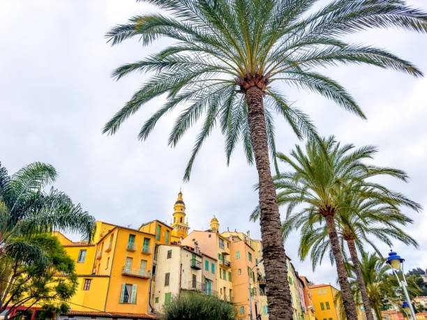 istock Medieval architectural city view from historic district of Menton 2181380546