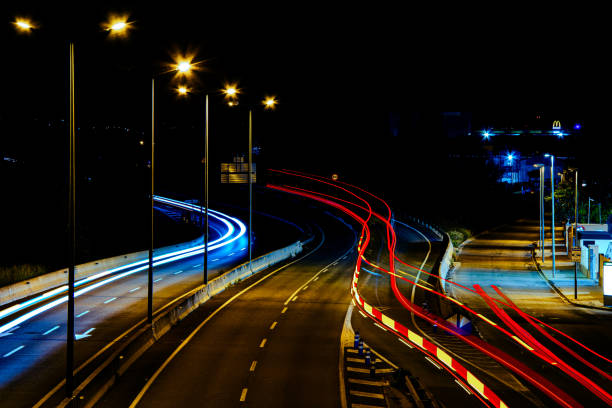 istock Lights on the night road 2181387226