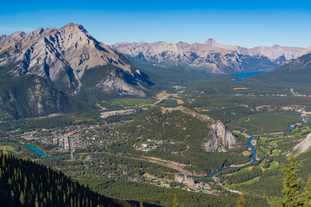 istock View of Banff from Sulphur Mountain in Alberta, Canada 2181395294